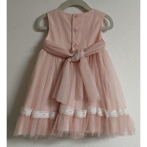 ABEL & LULU Beautiful Sleeveless Net Overlay Lace Trimmed Dress and Bloomers 36M - Picture 12 of 12